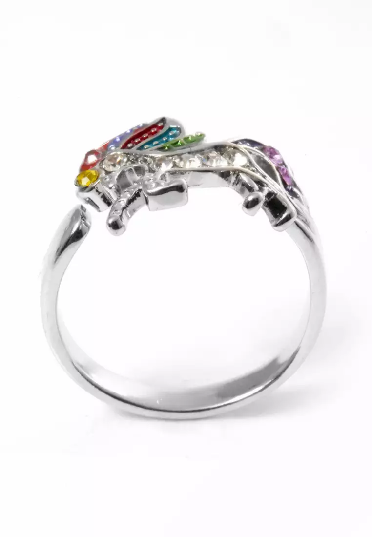 Cincin Diamond Casual Perhiasan Aksesoris Fashion Wanita Sliver - 9