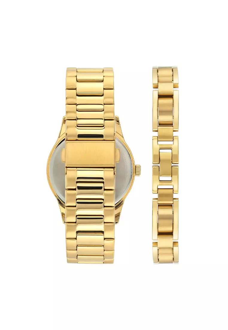 Men's Watch And Bracelet Gift Set AR-20/5374BKGPST