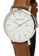 Milliot & Co. brown Greysen Silver Leather Strap Watch 98206AC7381660GS_2