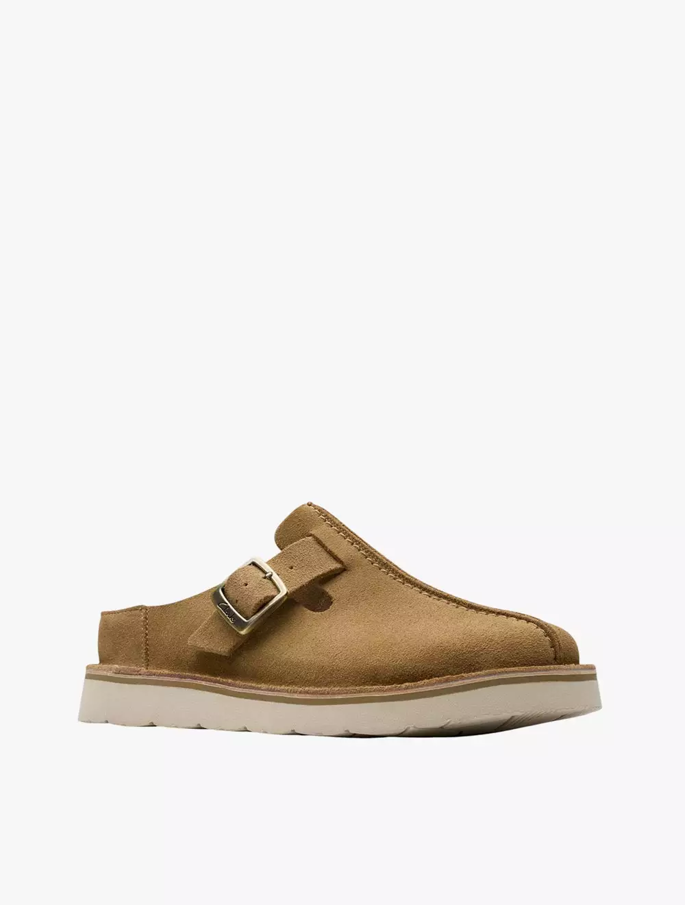Clarks Solsbury Mule. Dark Sand Suede