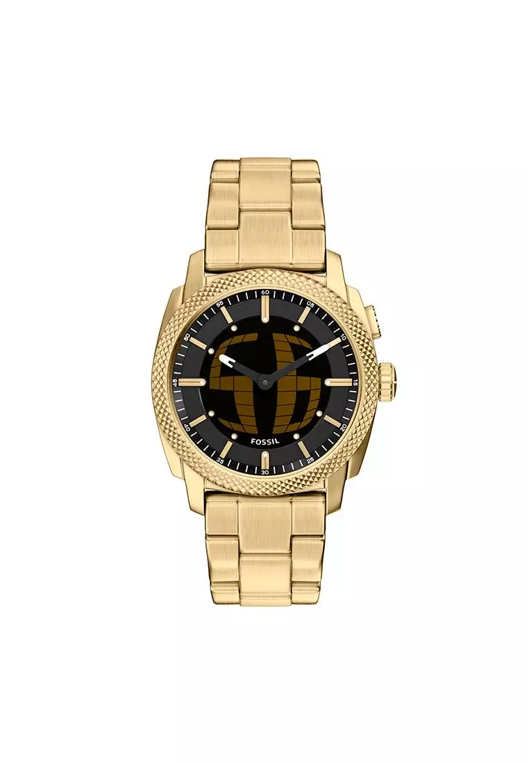 stainless steel fossil q men's machine