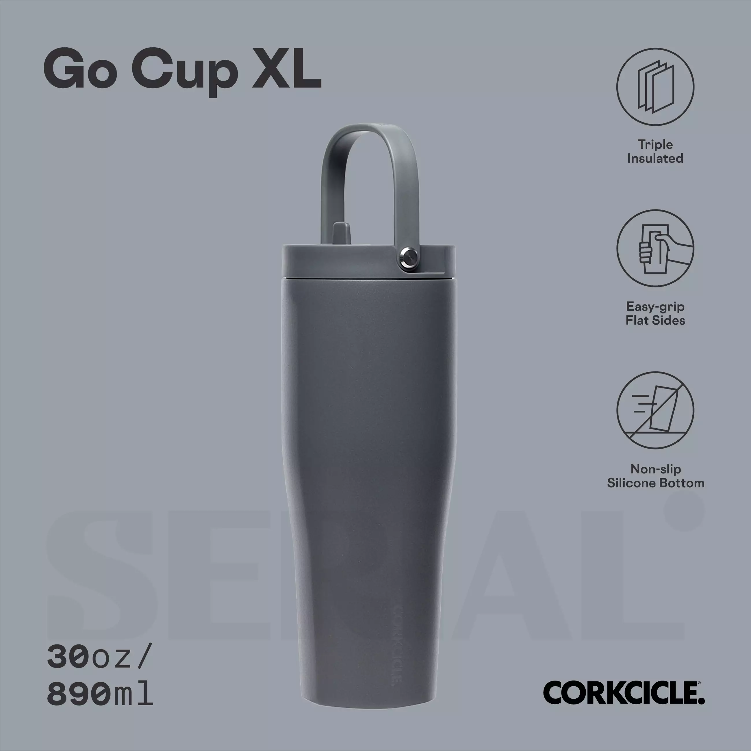 CORKCICLE Go Cup XL 30oz - Flint