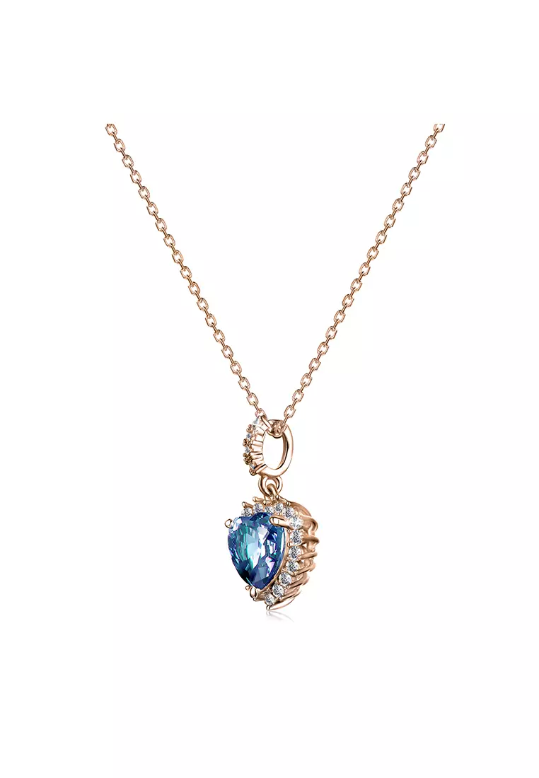[ Alexandrite Collection ] Blazing Heart Alexandrite Pendant Silver S925 RG - Kalung by Her Jewellery