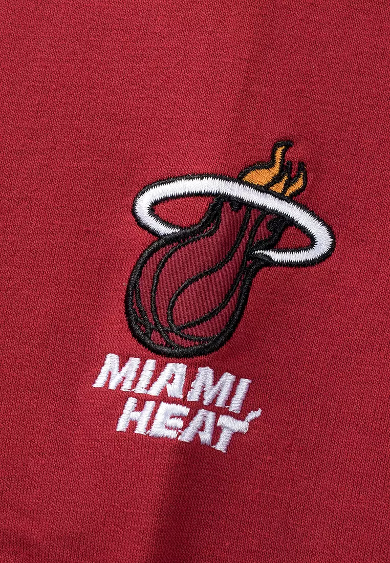 Drops Team Front Puff Print Miami Heat Regular Fit Mens Hoodie