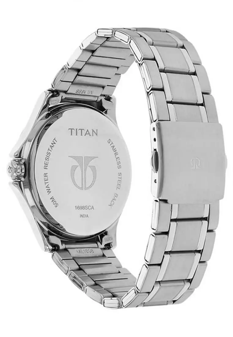 Titan Neo Mens Silver Stainless Steel Watch TTN1698SM01