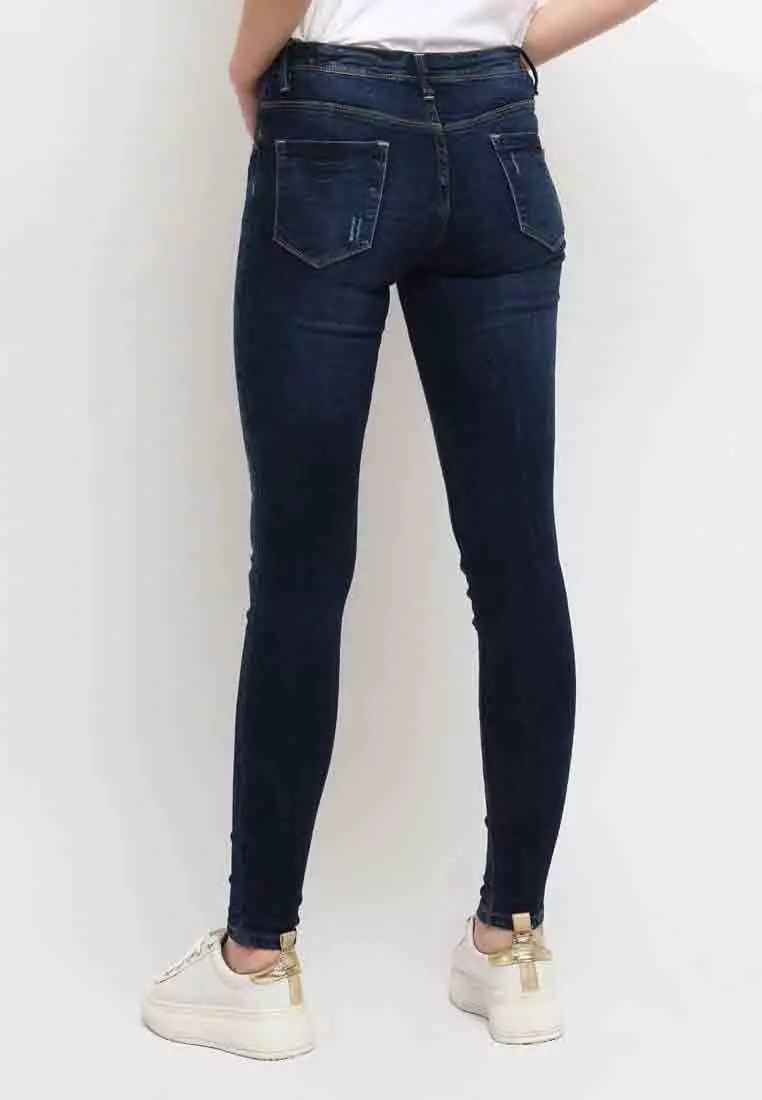 Zipora Blue Jeans Ultra Slim Basic Medium Waist