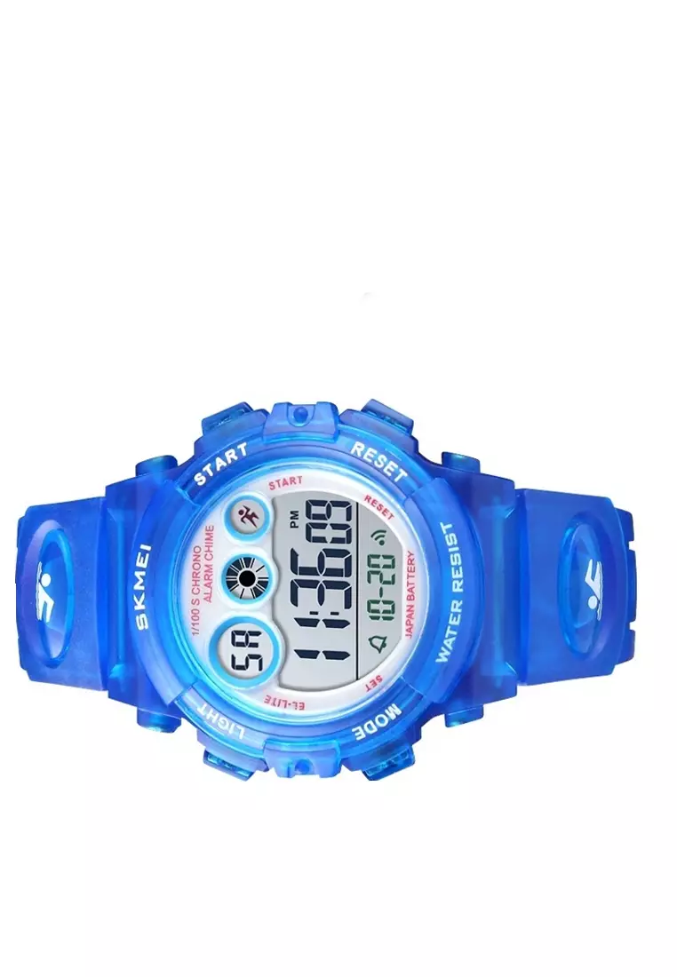 Jam Tangan Olahraga Wanita LED Waterproof 50m Strap Tali Material PU IS36 ORIGINAL