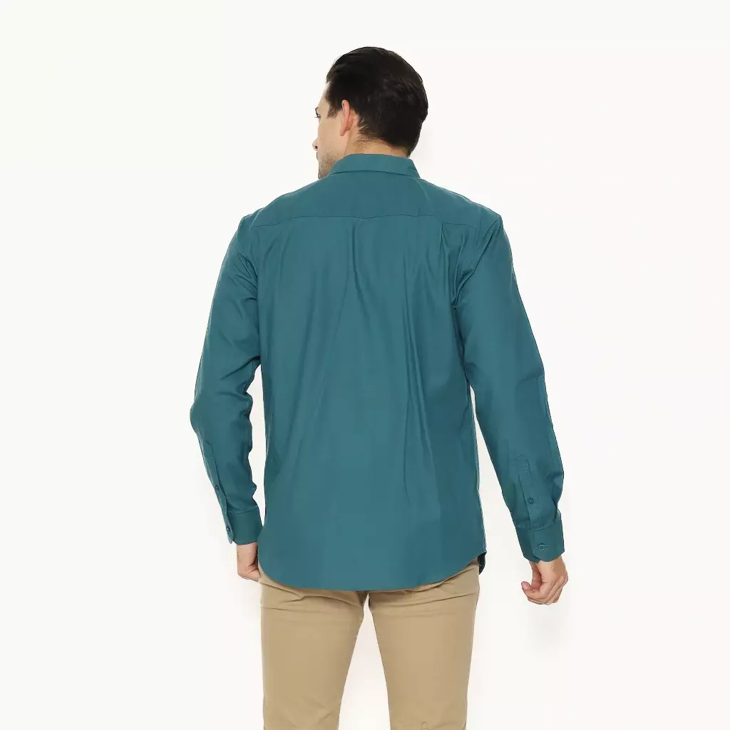 AMK Kemeja Pria Lengan Panjang SHS Benjamin L/s Green