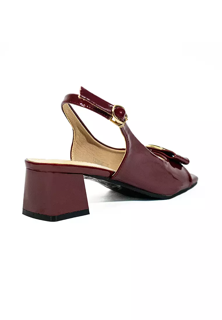 Women's Heeled Sandals LY 28145 Maroon C65