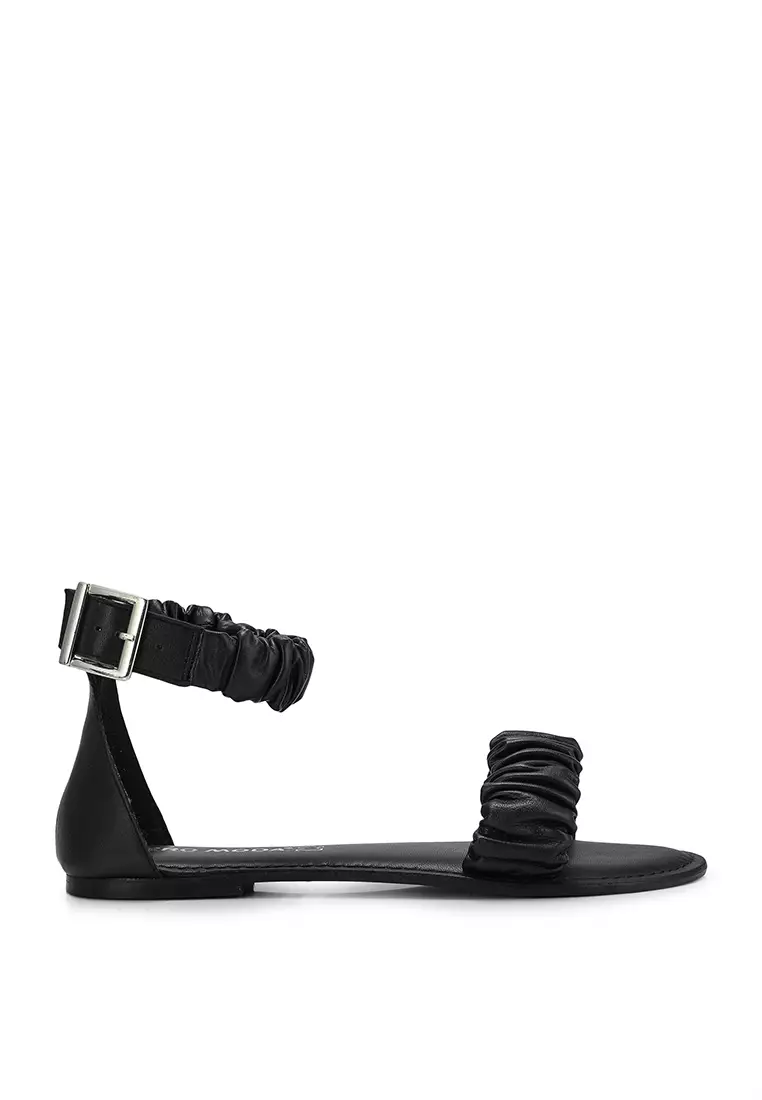 線上選購Vero Moda Ruched Leather Sandals | 台灣