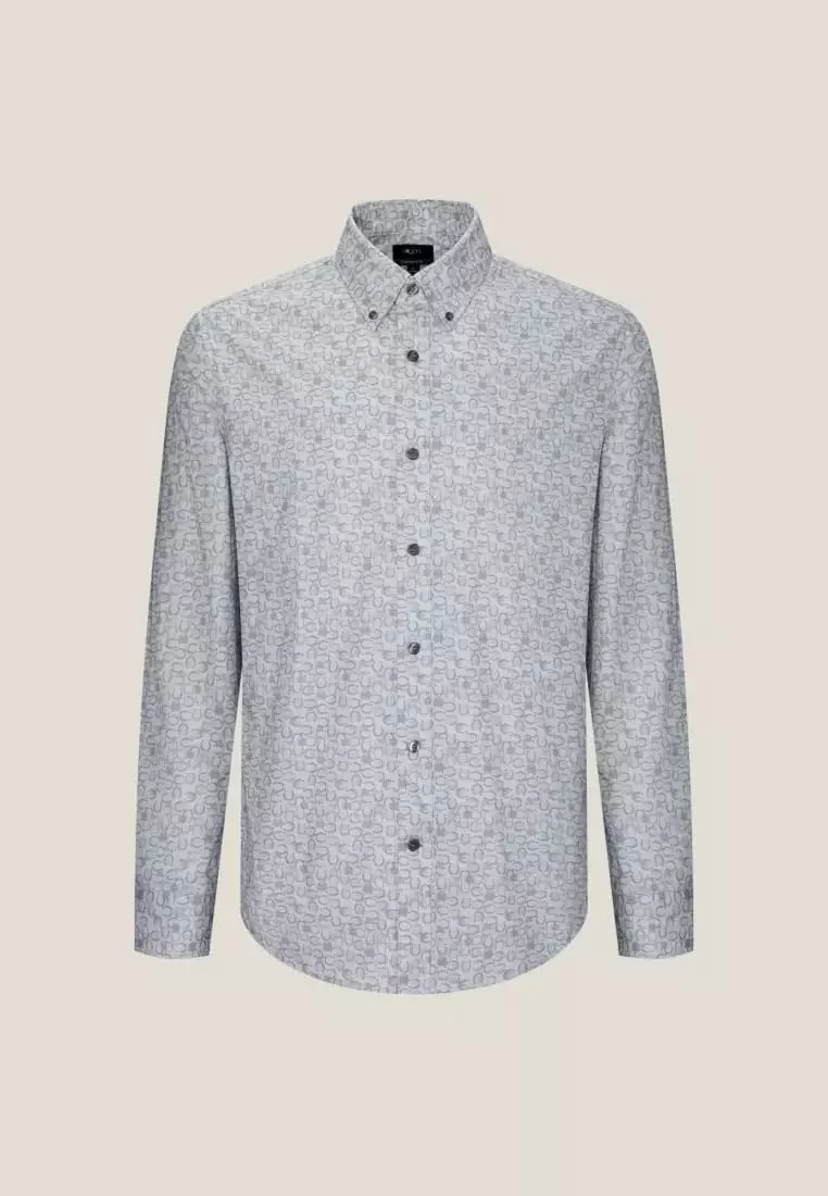 G2000 Wrinkle-Free Horseshoe Digital Print Comfort Fit Twill Casual Shirt
