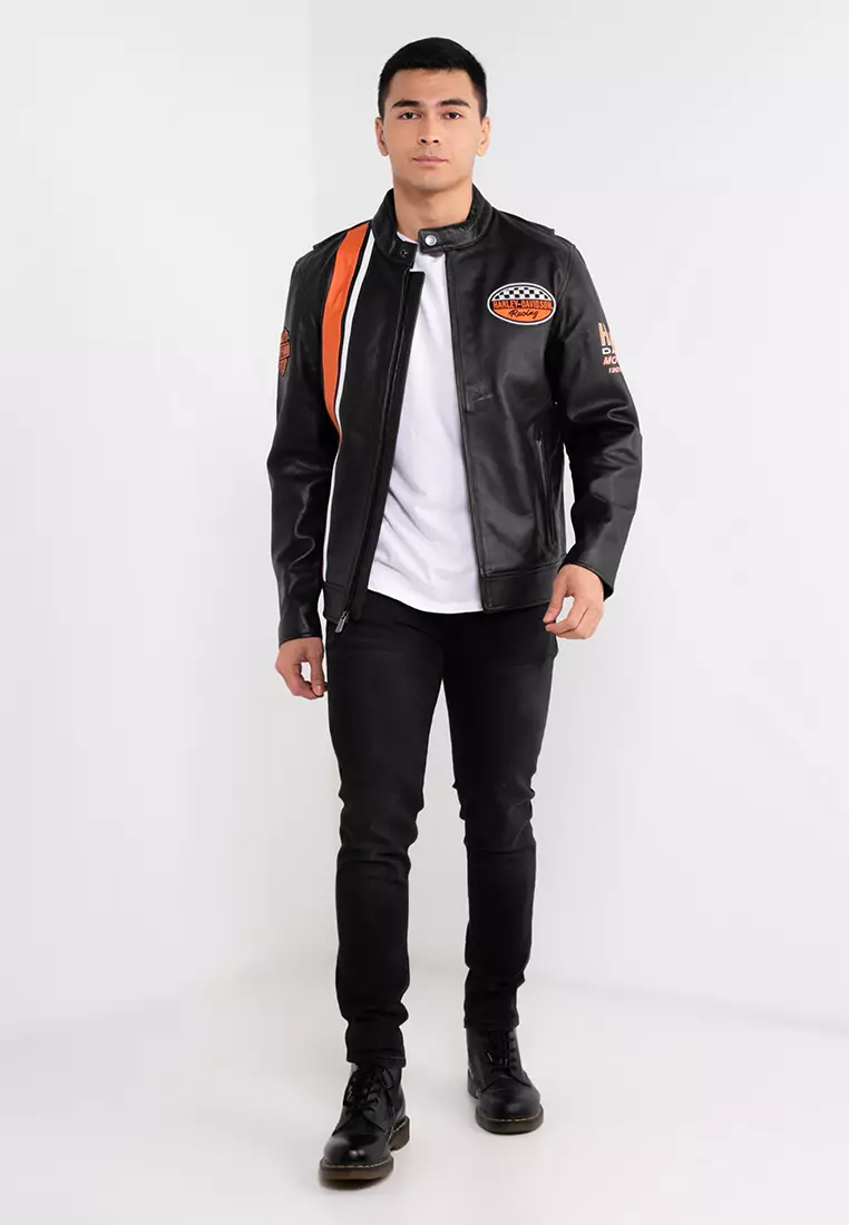 White harley sale davidson leather jacket