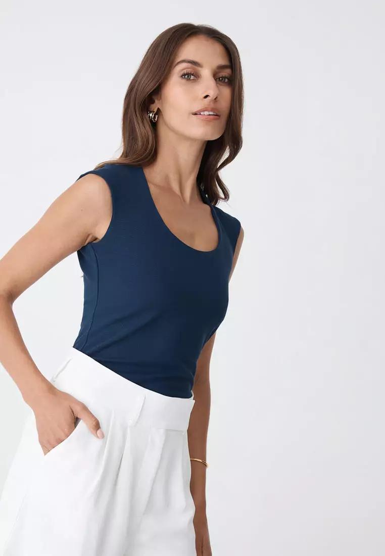 Soho Rounded Square Neck Top