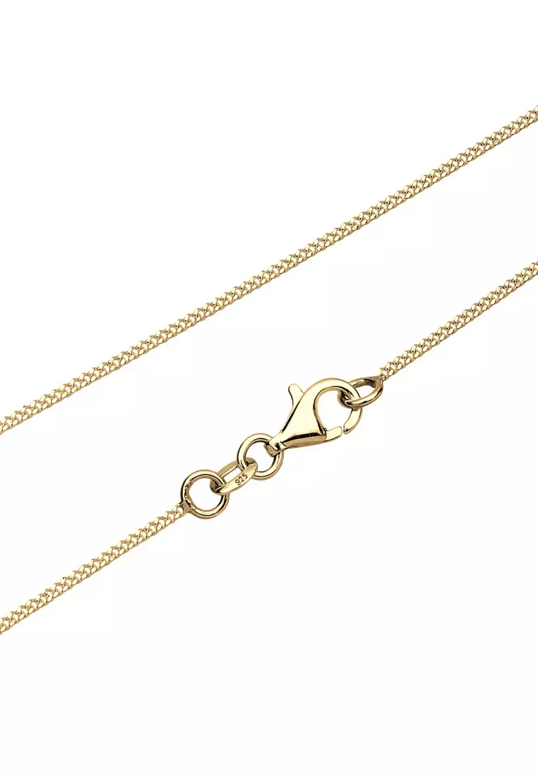 Kalung Perhiasan Perak 925 Wanita Heart Crystals Gold Plated