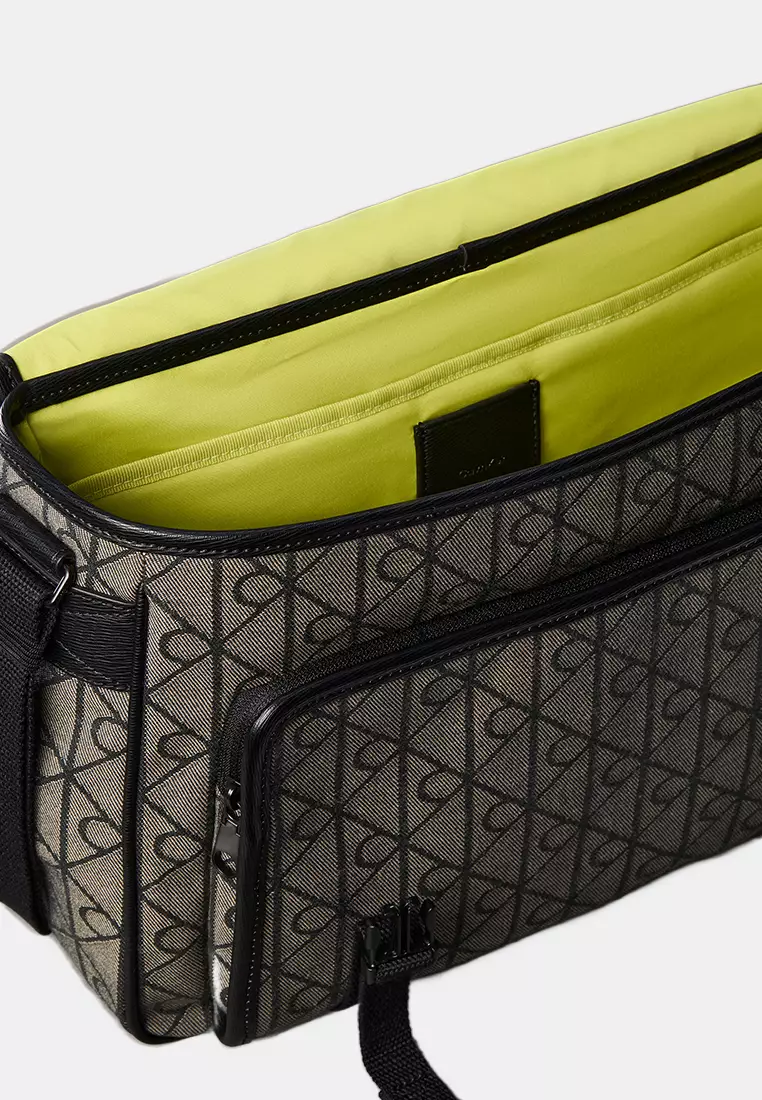 Emblem Jacquard Messenger Bag - Calvin Klein Accessories & Footwear