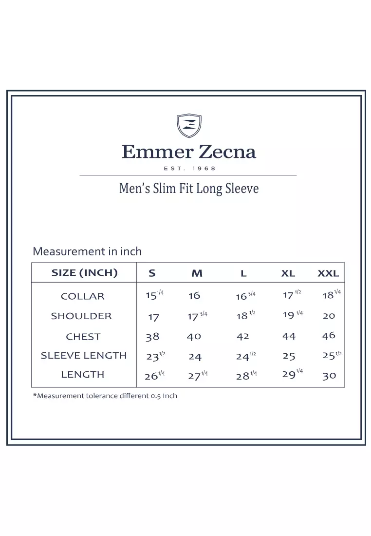 Emmer Zecna - Men’s Cotton Print Slim Fit Long Sleeve 8516N-2200