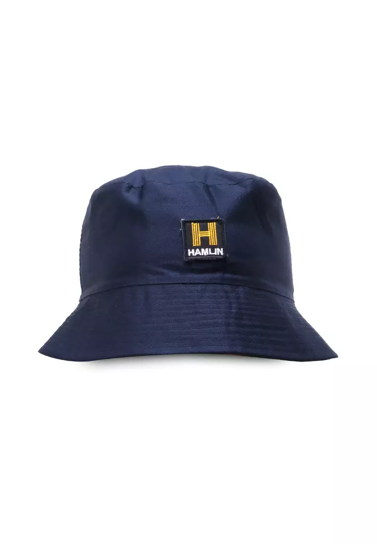 Zorke Bucket Hat Pria Stylish Casual Fashion Plain Material Cotton ORIGINAL - Navy