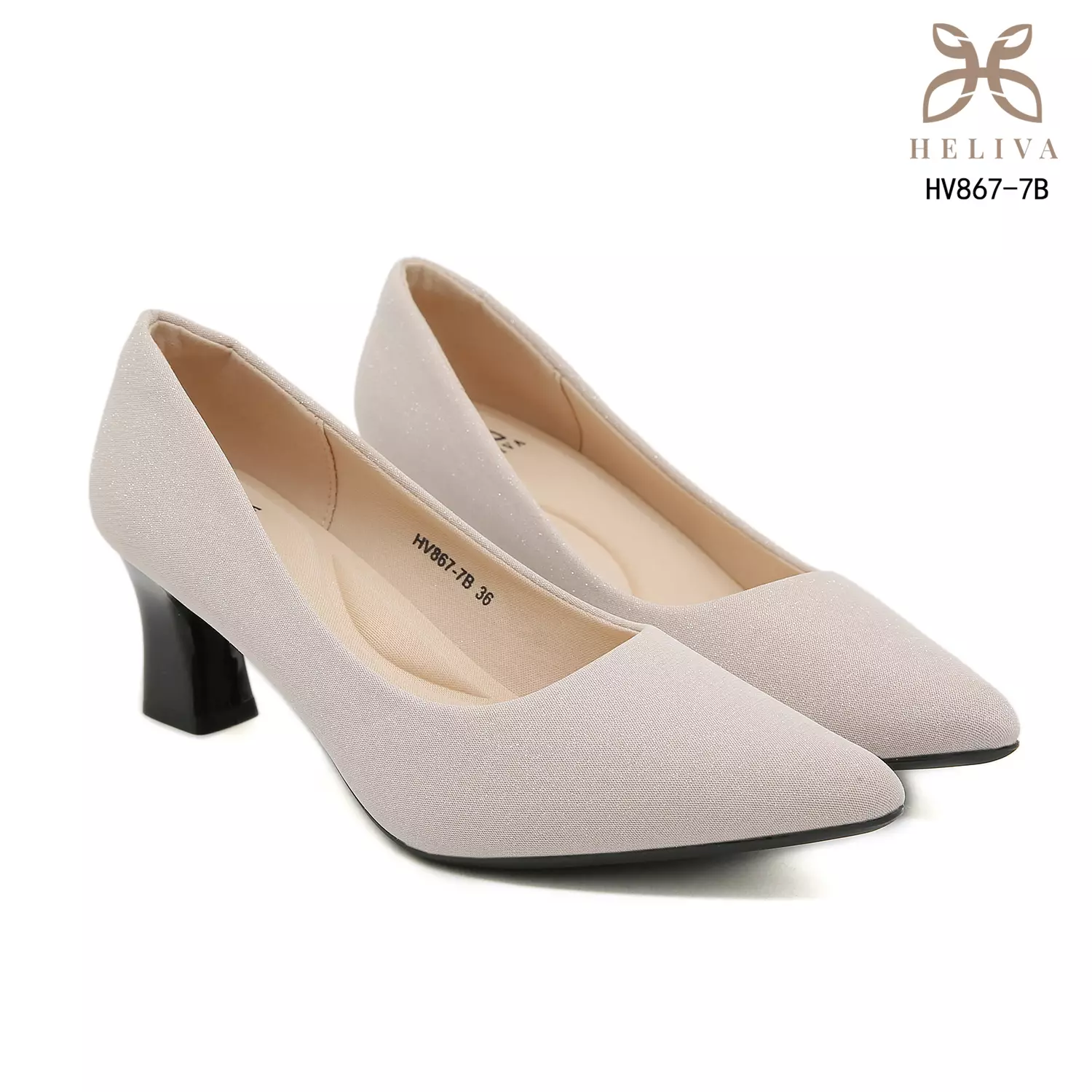 Heliva Lumina Subtle Sparkle Matte Heels 5.5cm HV867-7B