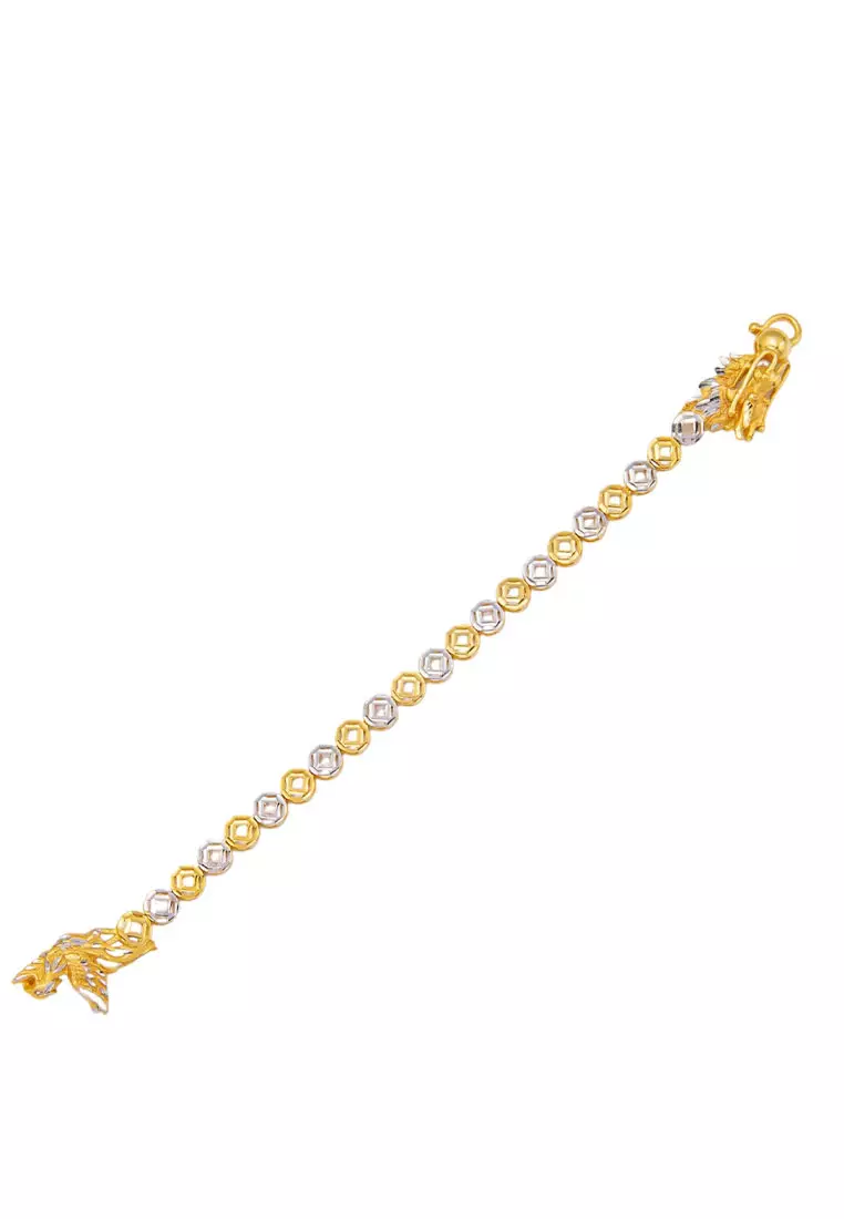 LITZ 916 (22K) Gold Bracelet LGB0245(15.08g)