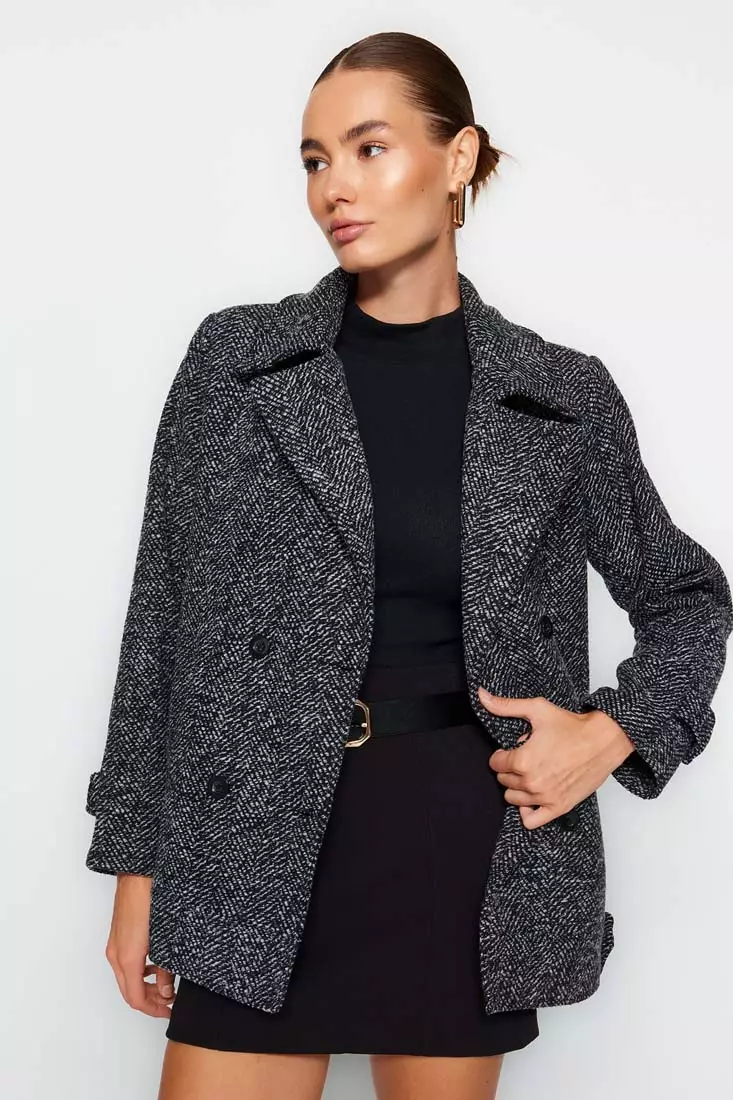 Tailored Herringbone Coat