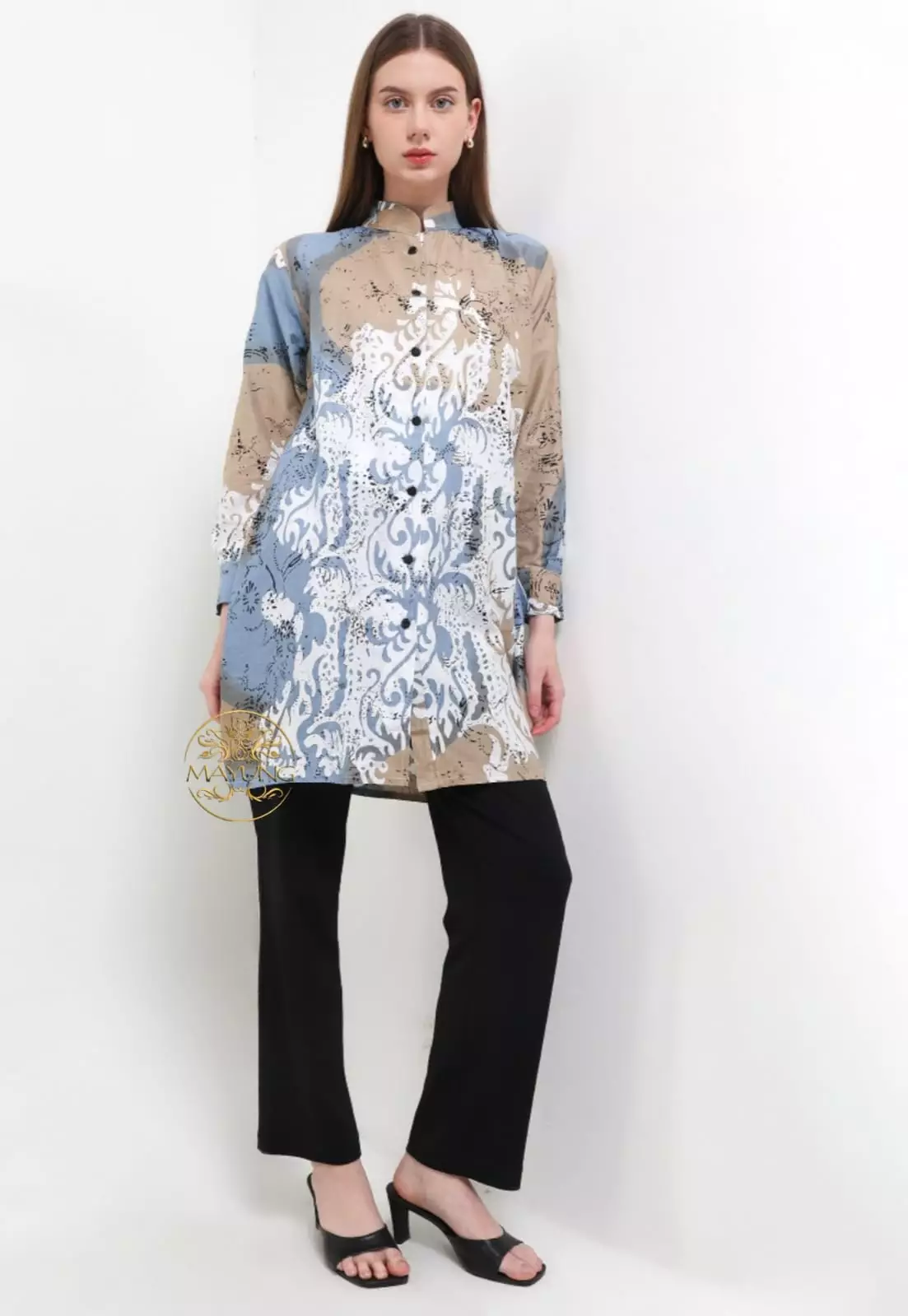 Tunik Batik  Indrayaksa Biru Premium ALN