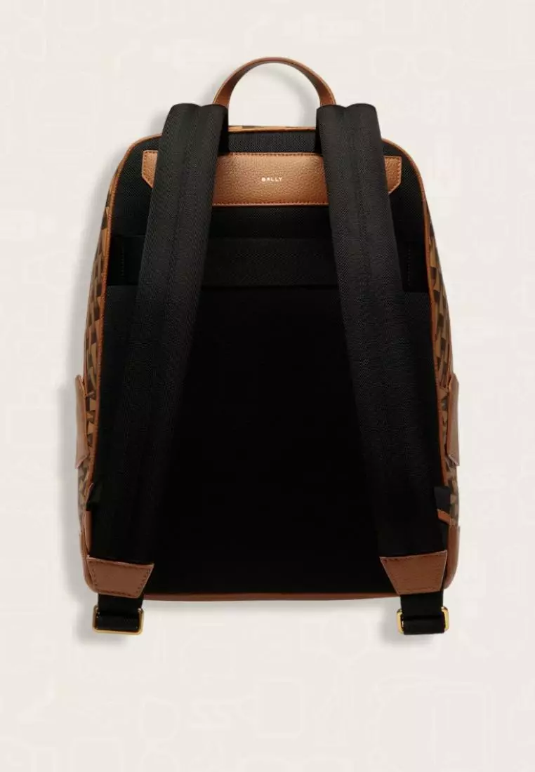 Bally Pennant Backpack In Desert TPU Brown