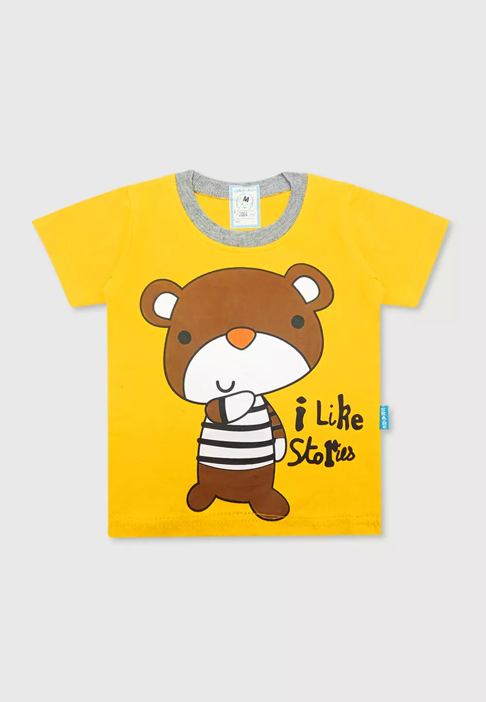 Wakakids Baju Bayi Anak Laki Laki Usi 6 Bulan Hingga 12 Bulan Setelan Celana Kaos Motif Bear Like Stories 2864 Kuning