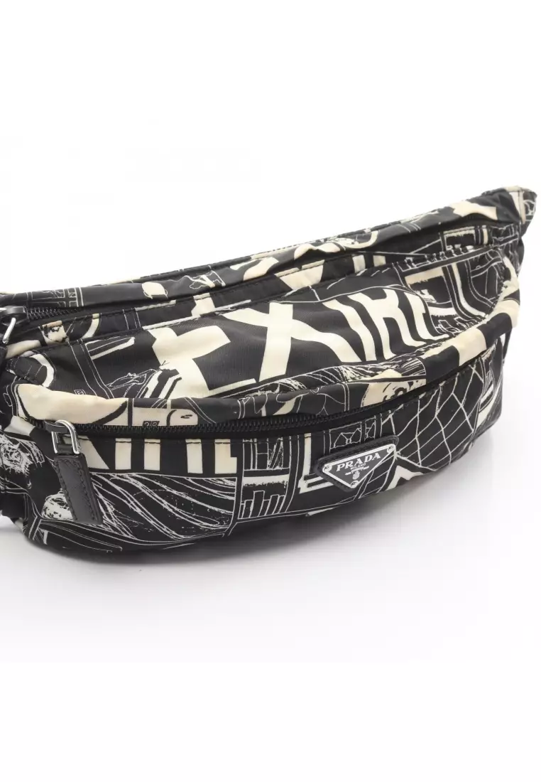 Buy Prada Pre-Loved Prada TESSUTO COMICS body bag waist bag Nylon