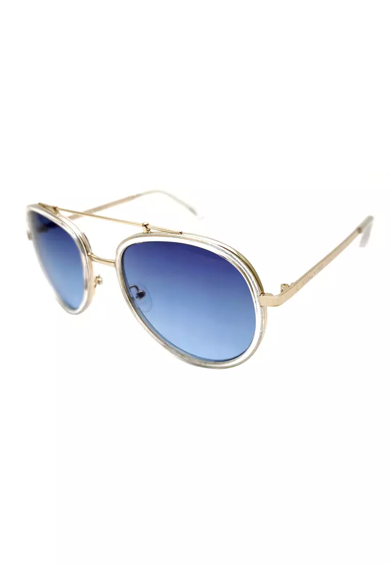 Kendall + Kylie Clear Inlay Aviator Lana Sunglasses