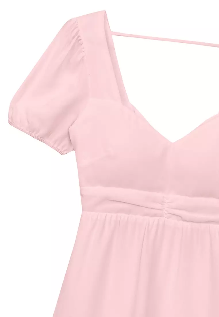 Open Back Twist Padded Mini Dress