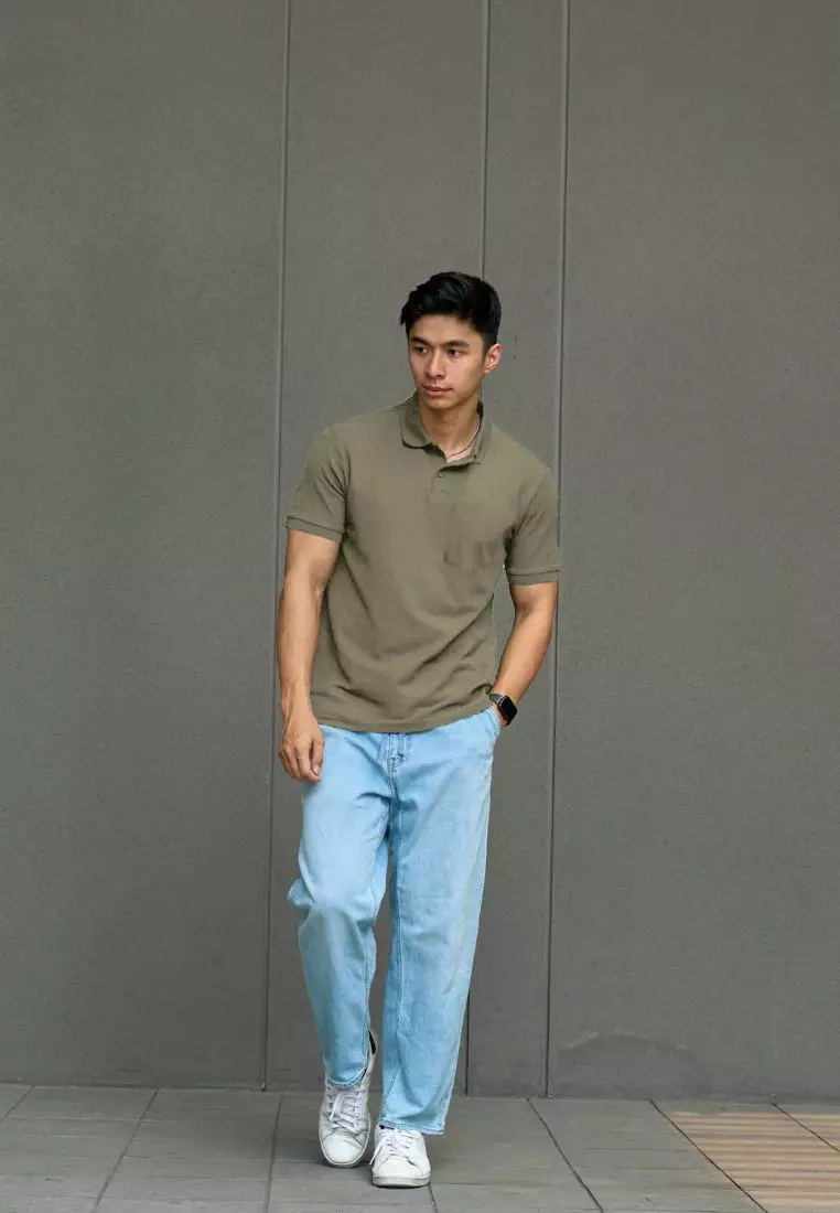 Kale MAX POCKET OLIVE GREEN / Kaos Polo Pria / Kaos Pria / Kaos kerah / Polo Shirt Slim Fit