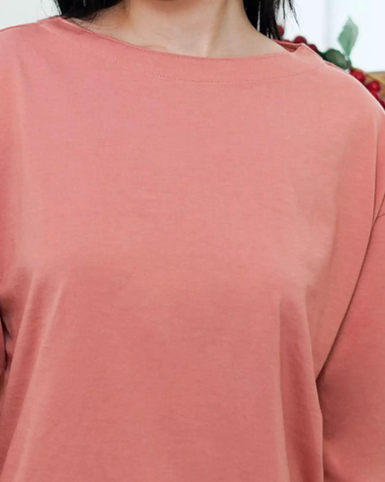 Matsuda Kaos Oversize Polos Wanita Lengan Panjang T Shirt Olive