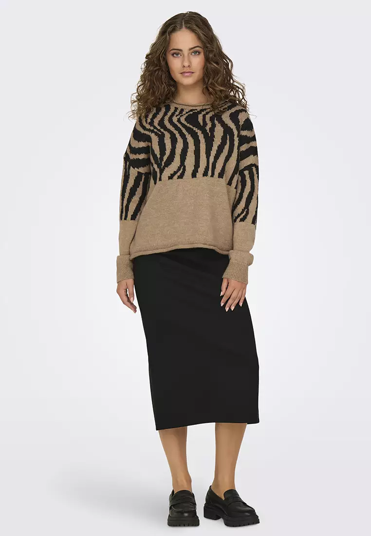 Tia Long Slit Pencil Skirt