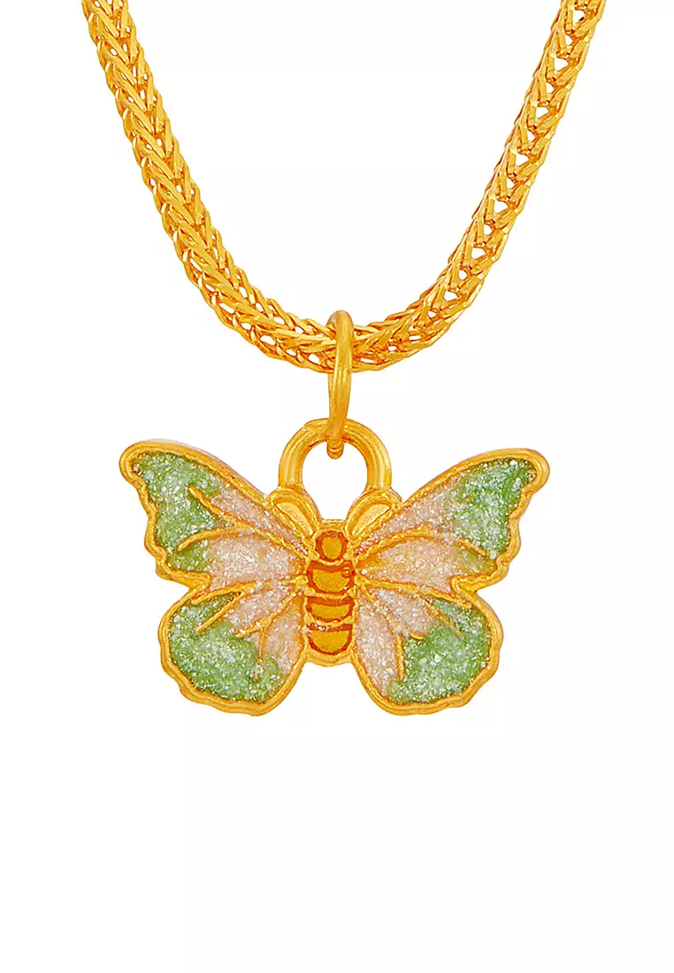 HABIB 999/24K Yellow Gold Pendant (Butterfly) 9GP01210525