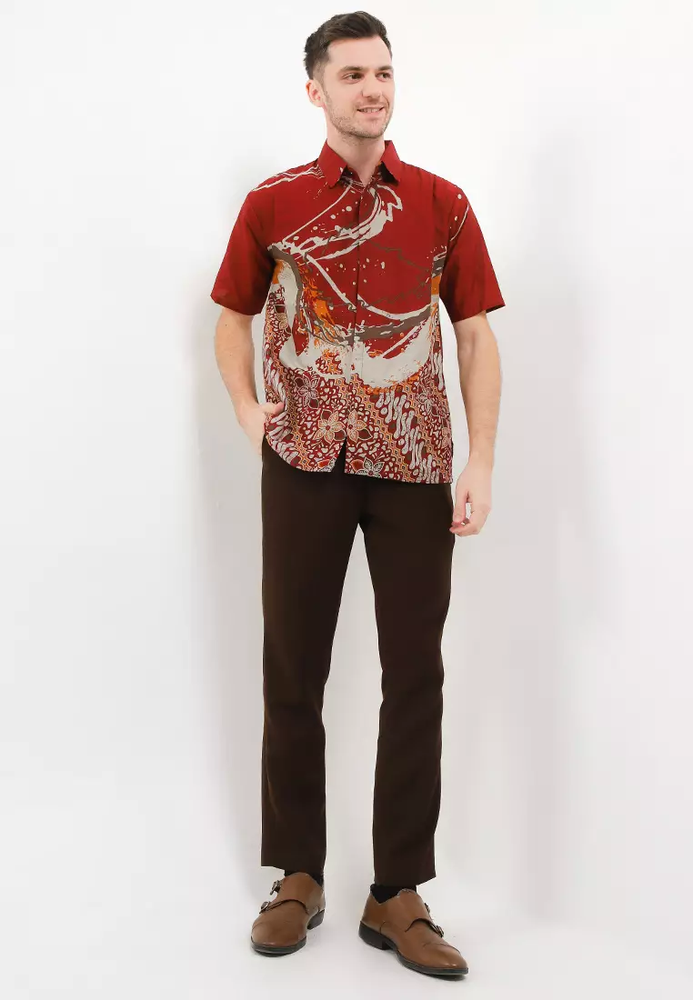 Tyaga Kemeja Batik Premium Pria Casual Modern Lengan Pendek