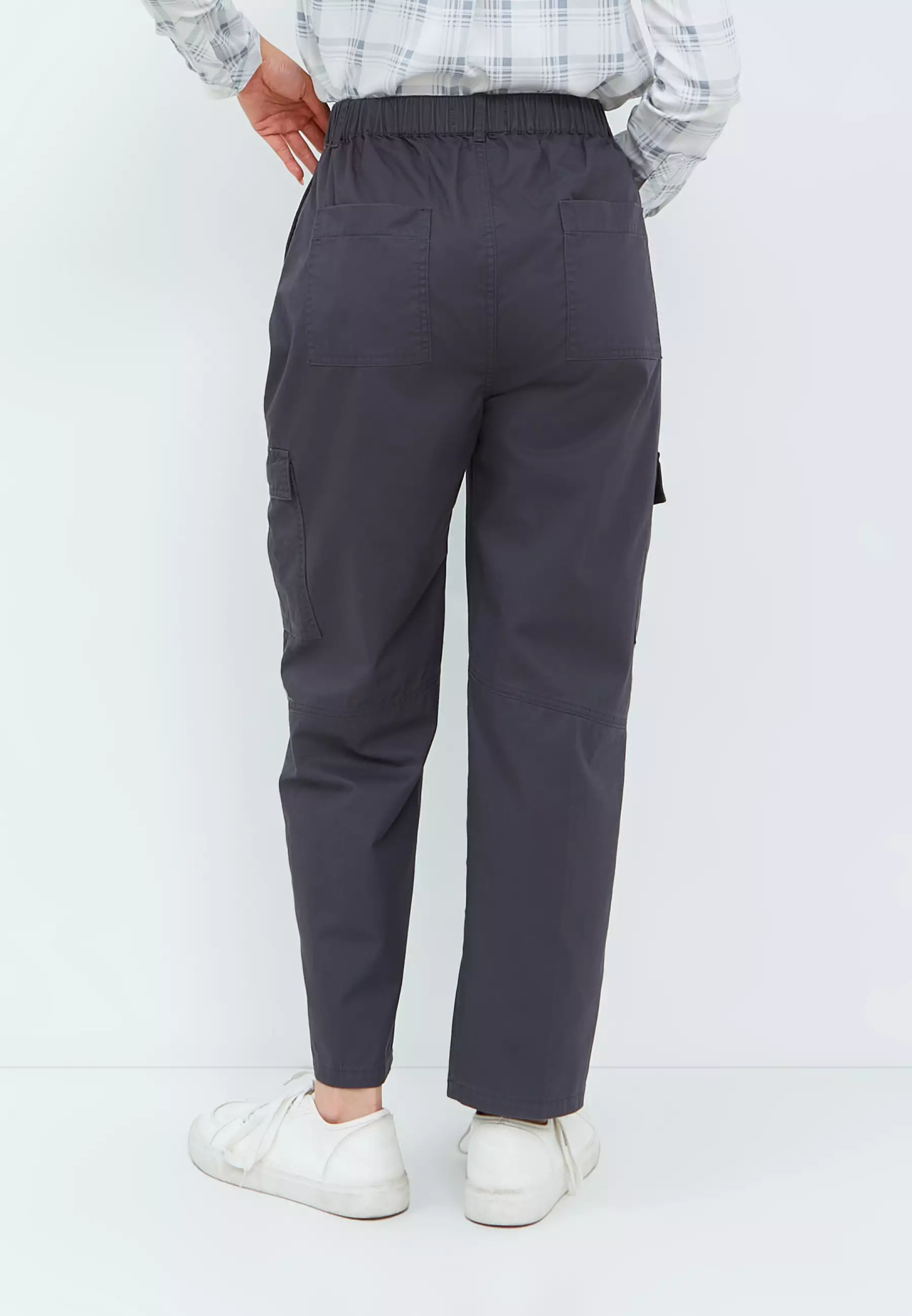 Audra Brown Charcoal Cargo Pants (G.3907)