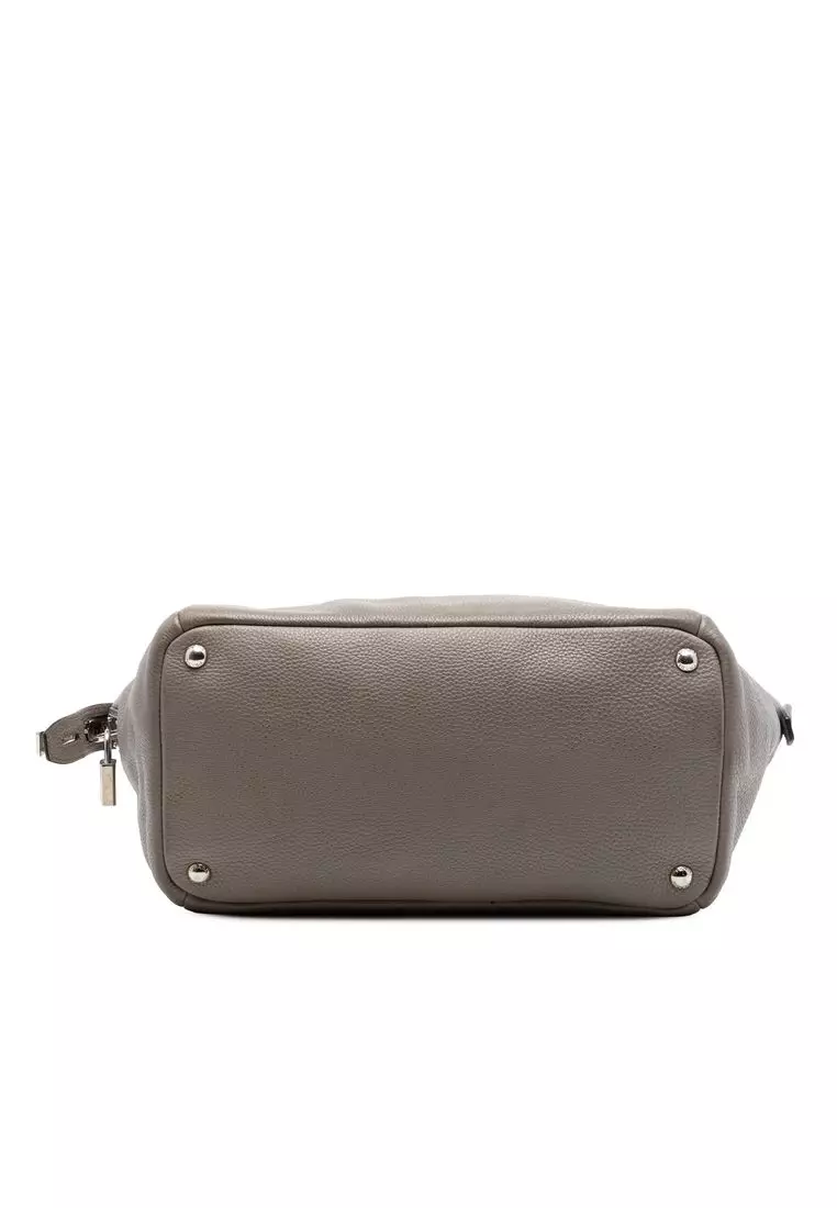 Pre-Loved Prada Vitello Daino Double Handle Bag