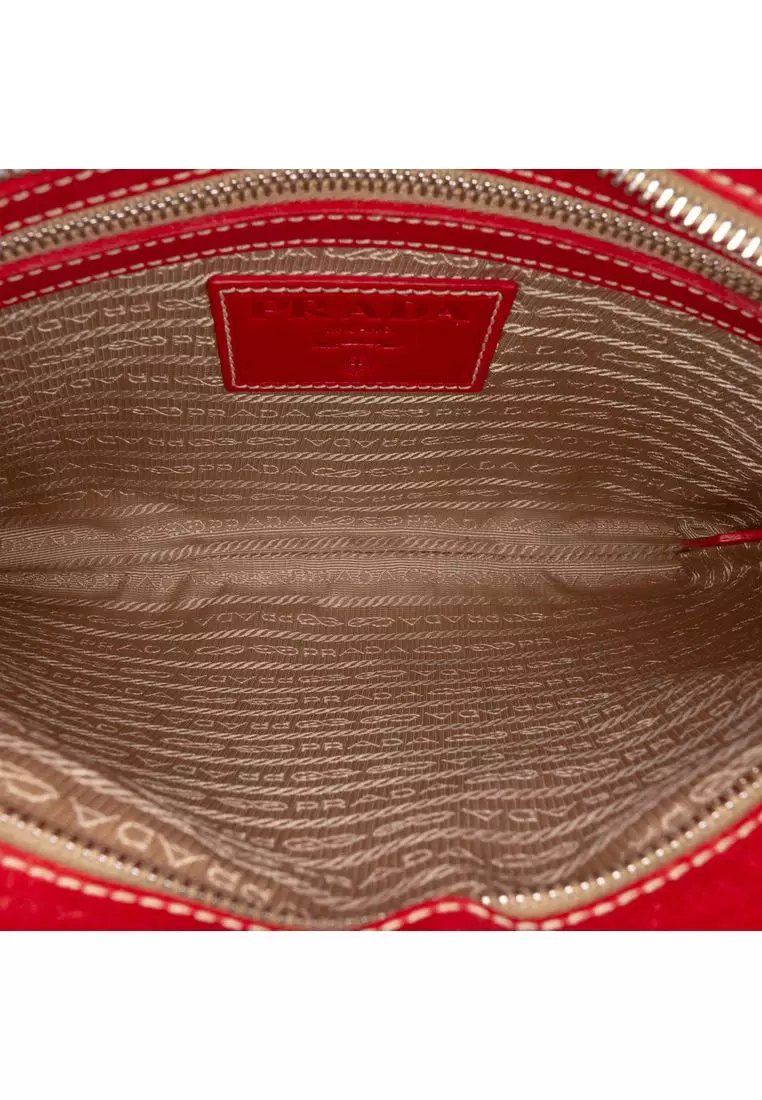 Pre-Loved Prada Canvas Canapa Logo Crossbody