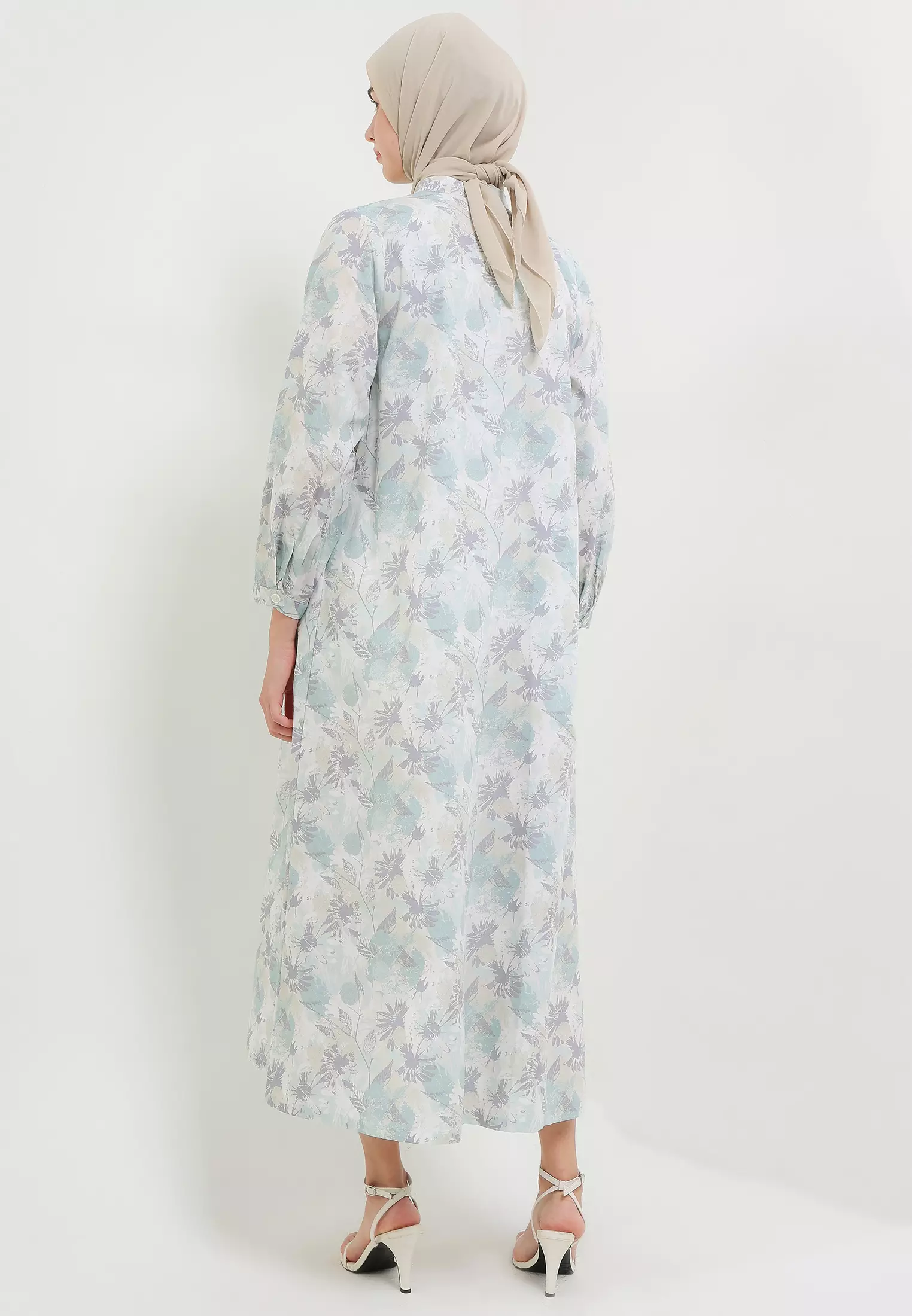 MFMW Abhista Dress Gamis Tosca Motif Bunga