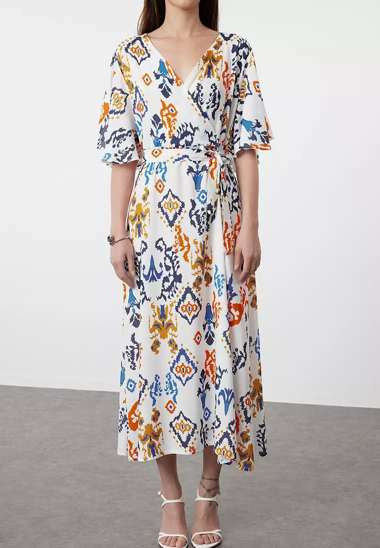 Printed Wrap Dress