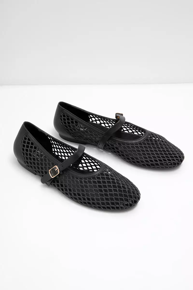 Sofia Mashea Mesh Mary Jane Jelly Black