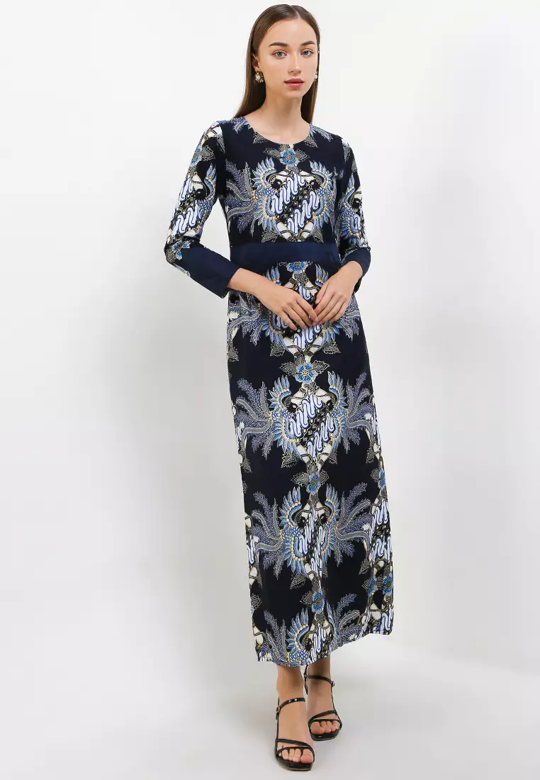 Gamis Dress Muslim Wanita Avilia Navy