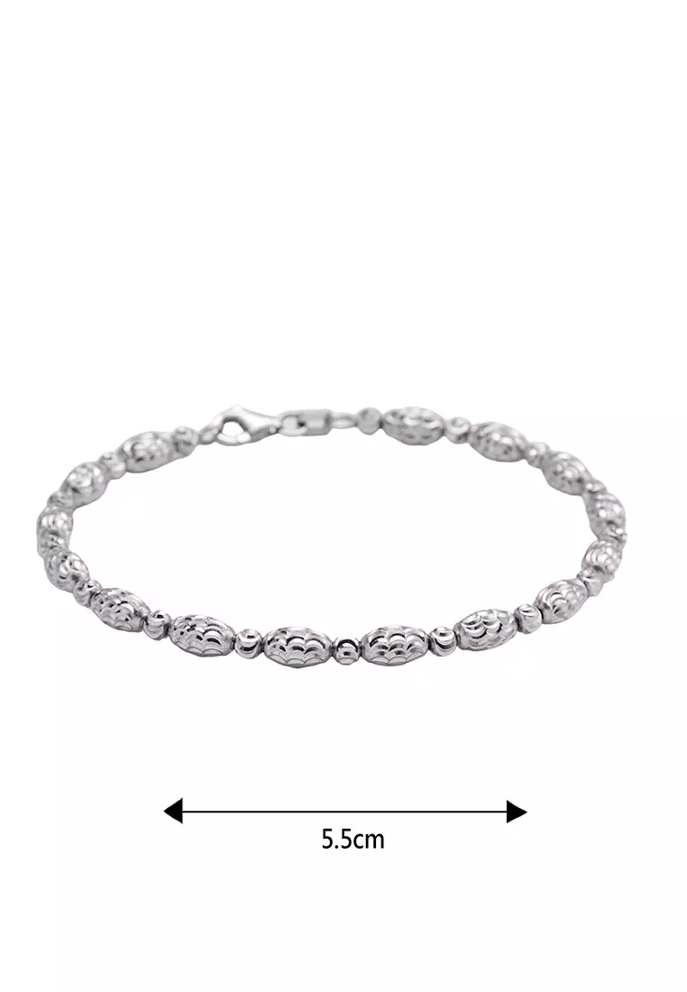 LITZ 18K 白金手鐲 BOEE-D0001