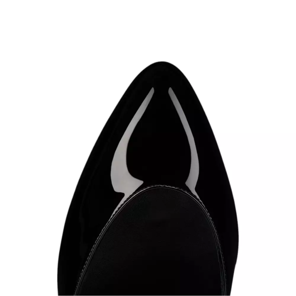 Fannylove 85mm Pumps Patent Calf Leather Black