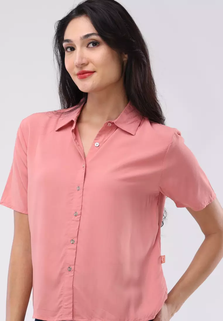 Short Sleeves W/ Collar Blouse