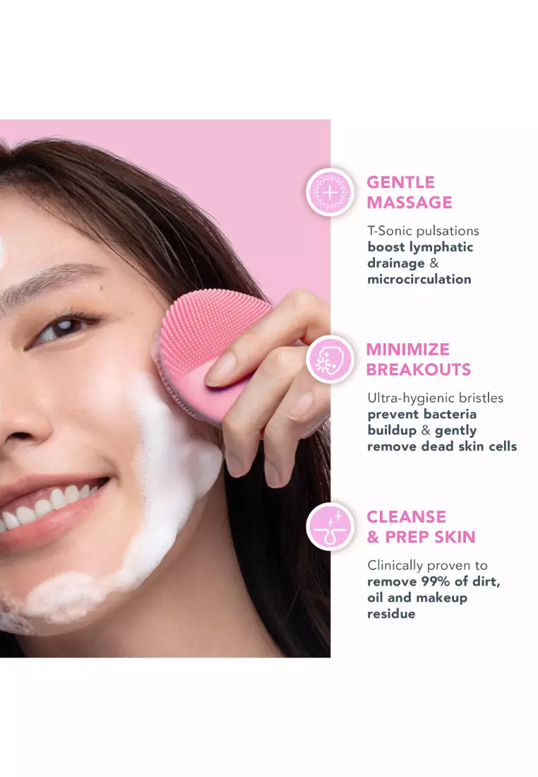 FOREO LUNA 4 mini Smart Dual-Zone Facial Cleansing Device for All Skin Types - Pearl Pink