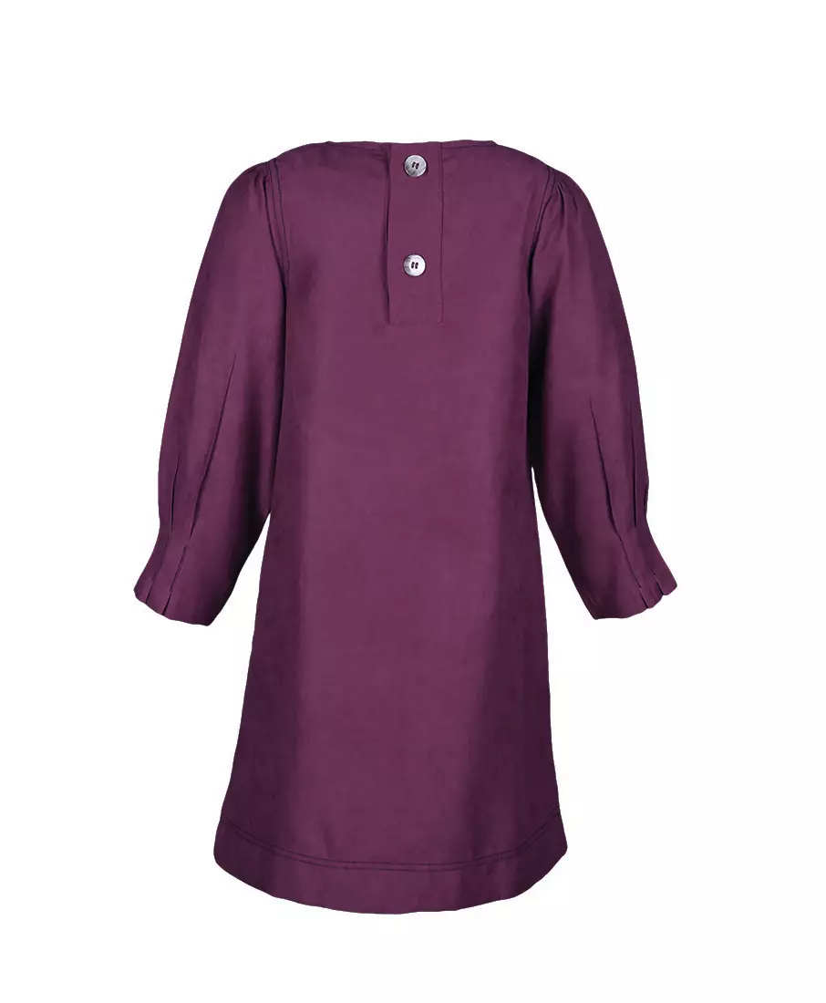 Pito Dito Girl Roethke Dress Anak Perempuan Maroon