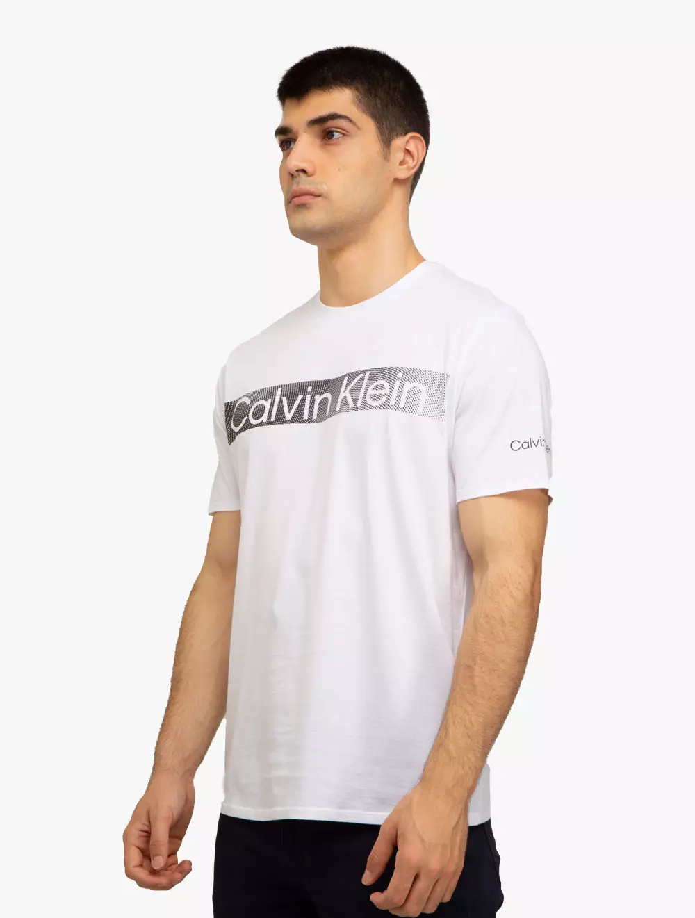 CALVIN KLEIN JEANS- BOX STANDARD LOGO TEE - white
