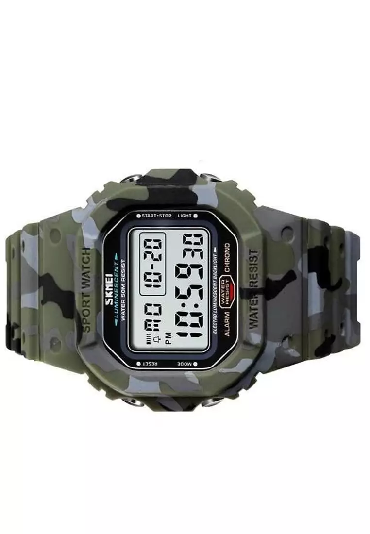 Jam Tangan Digital Pria Many Function Waterproof Strap Tali Material Silicone IT67 ORIGINAL