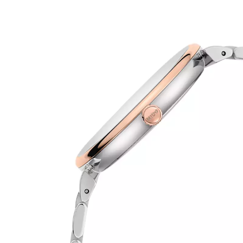 Jam Tangan Pria Mido M033.410.22.013.00 Dorada Men White Dial Dual Tone Stainless Steel Strap